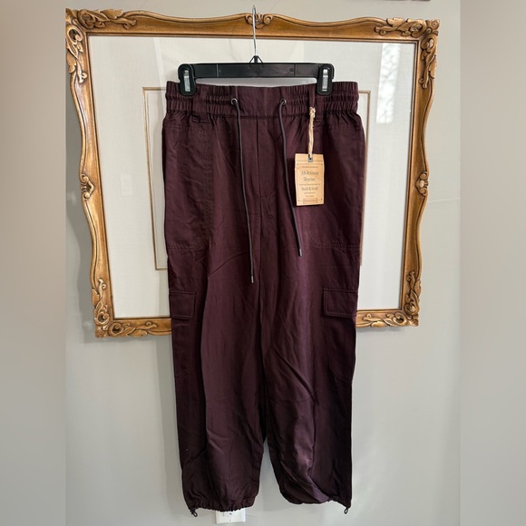Democracy Pants - Democracy Dark Burgundy Cargo Jogger Pants NWT